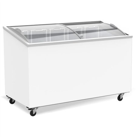 Ladă frigorifică cu capac din sticlă, 397 L, Combi Steel