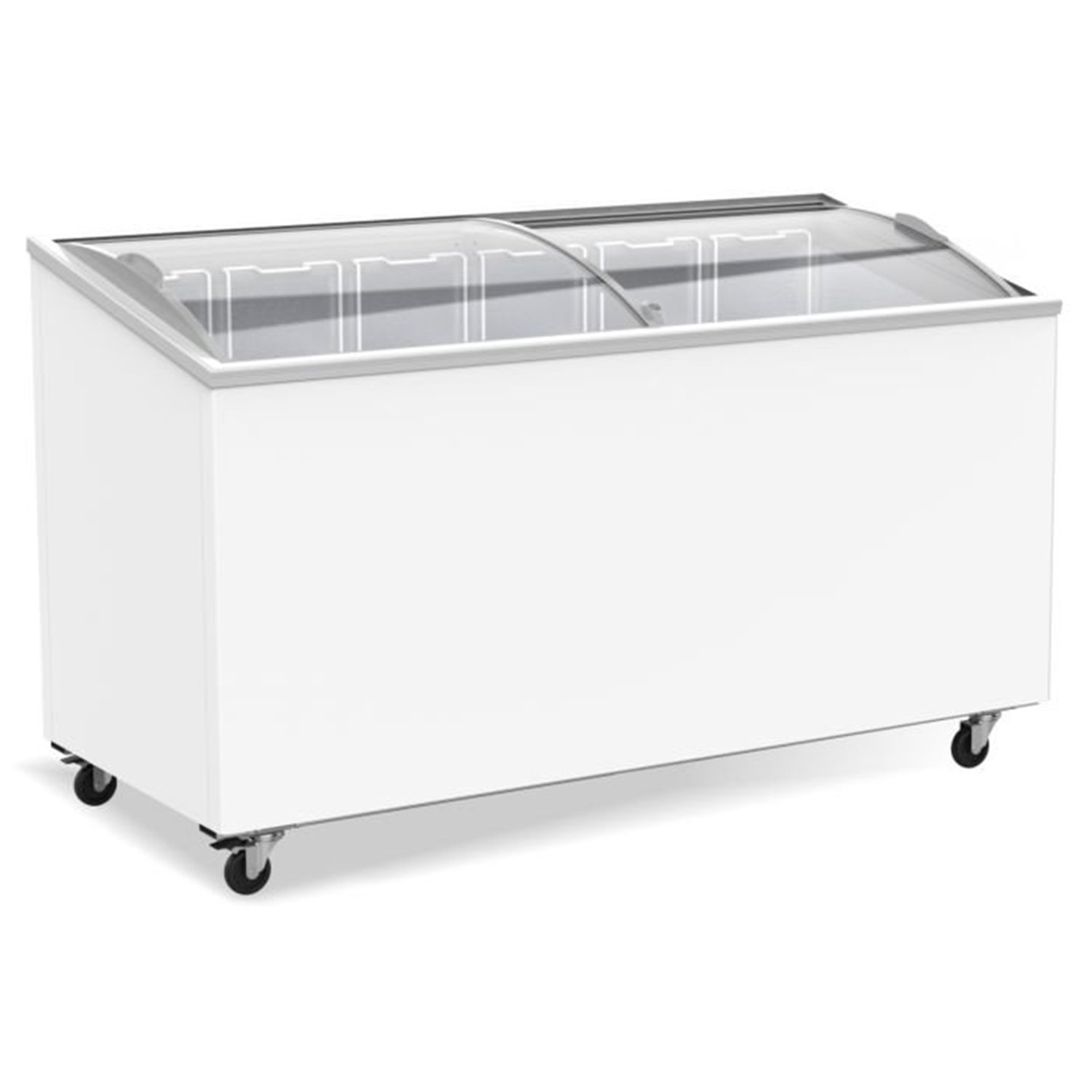 Ladă frigorifică cu capac din sticlă, 461 L, Combi Steel