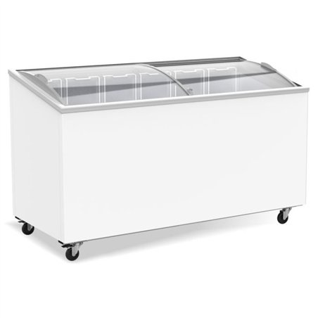 Ladă frigorifică cu capac din sticlă, 461 L, Combi Steel
