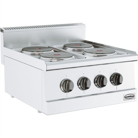 Plită electrică, 4 zone de gătit, BASE 600 ELECTRIC RANGE 4 PL., Combi Steel