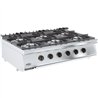 Aragaz profesional pe gaz, 6 arzătoare, BASE 700 GAS RANGE 6 BU., Combi Steel
