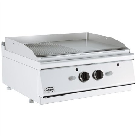 Plită de gătit, cu suprafață cromată și caneluri, BASE 700 EL. FRY TOP CHROME/GROOVED, Combi Steel