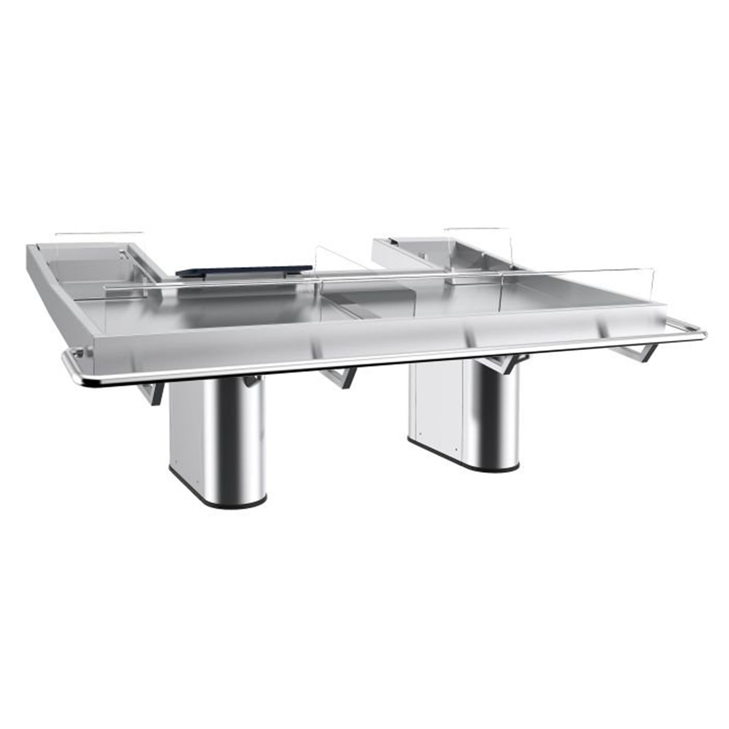 Mese de expunere pește, 2 niveluri, 1 compartiment, FISH COUNTER, Combi Steel