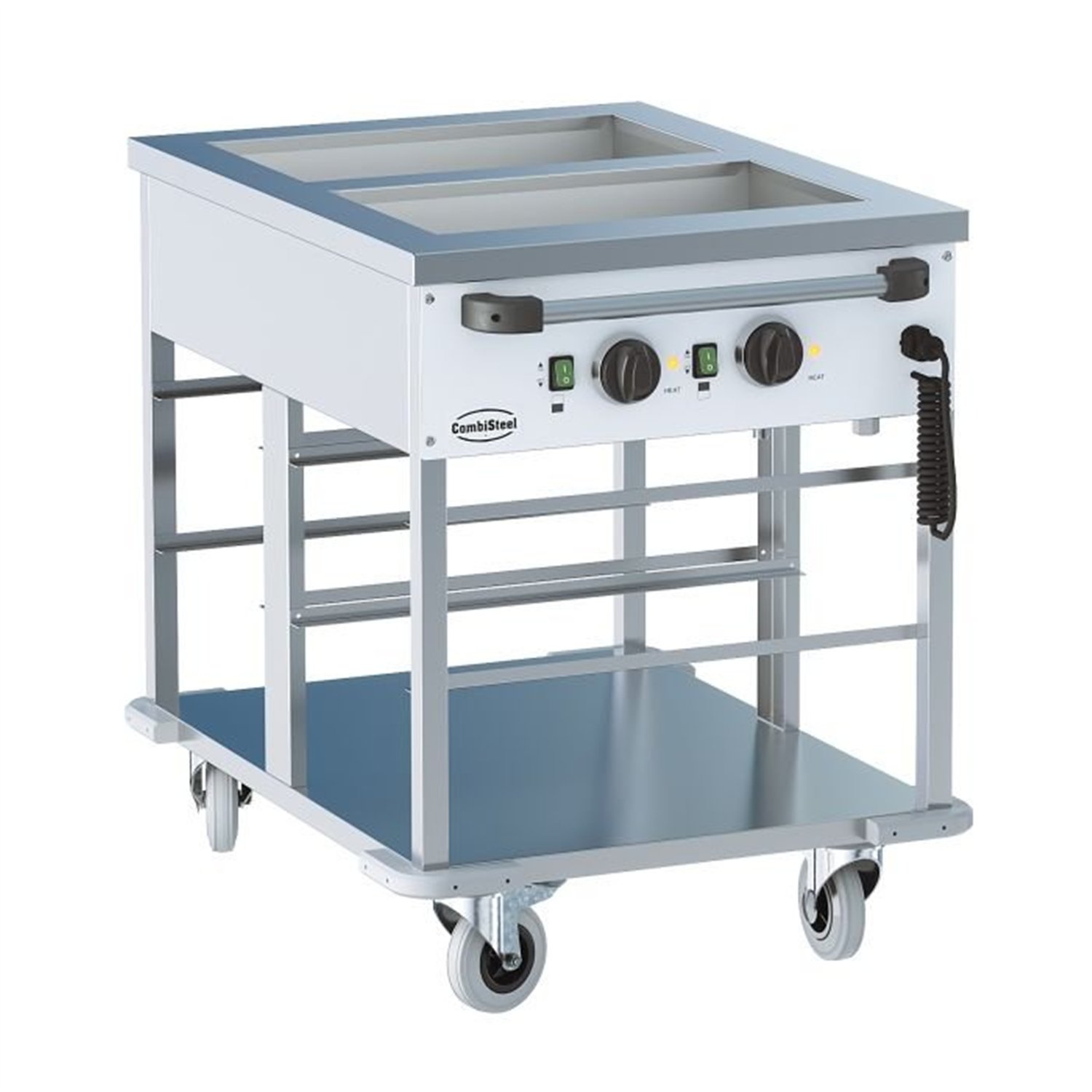 Trolly Bain-Marie, 2 compartimente, Combi Steel