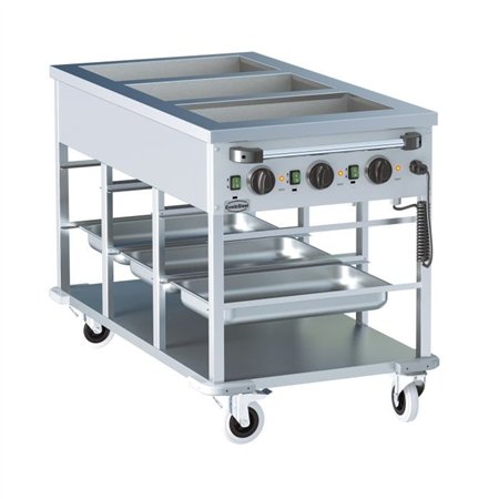 Trolly Bain-Marie, 3 compartimente, Combi Steel