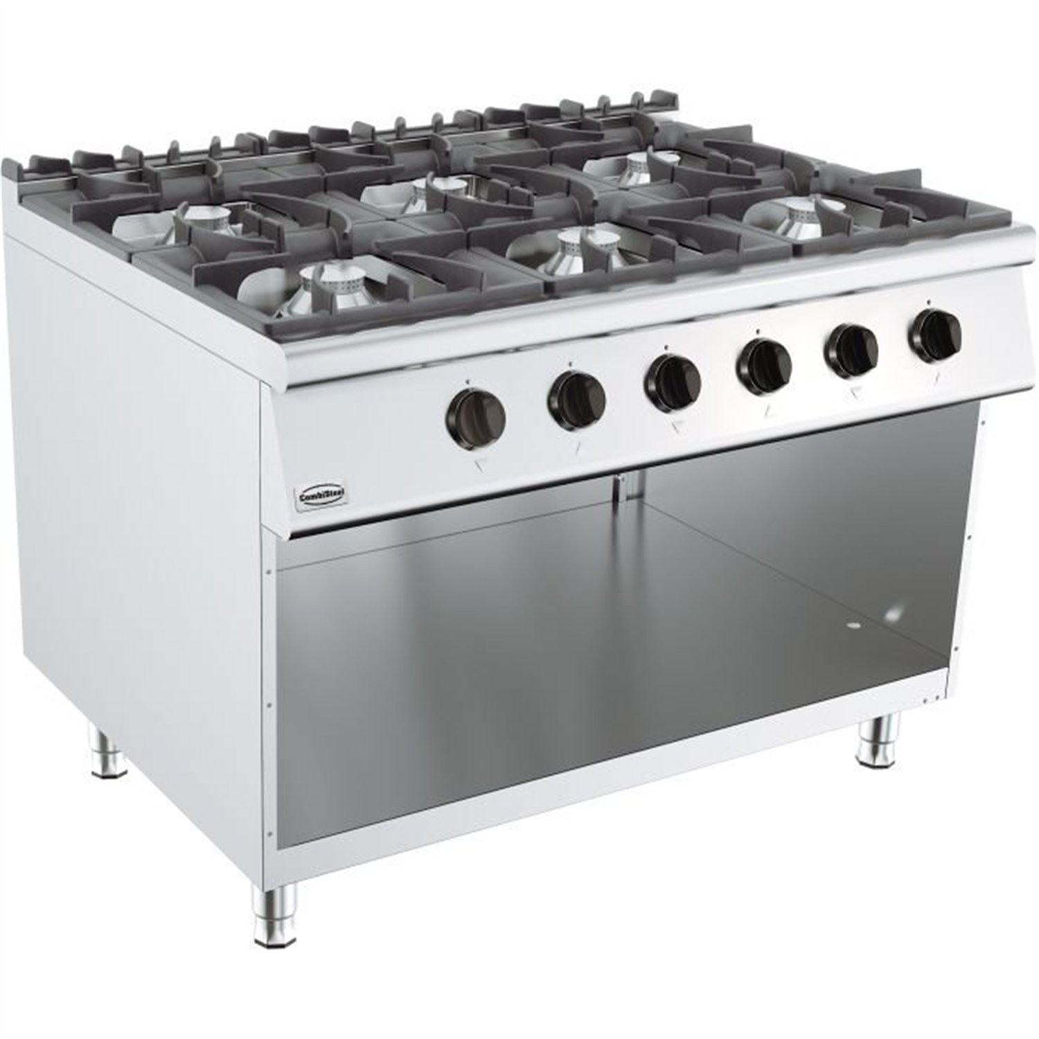 Aragaz profesional pe gaz, 6 arzătoare, BASE 900 GAS RANGE 6 BU., Combi Steel