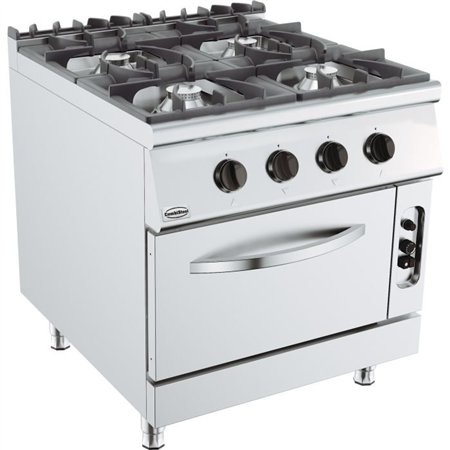 Aragaz cu 4 arzătoare și cuptor pe gaz, BASE 900, Combi Steel