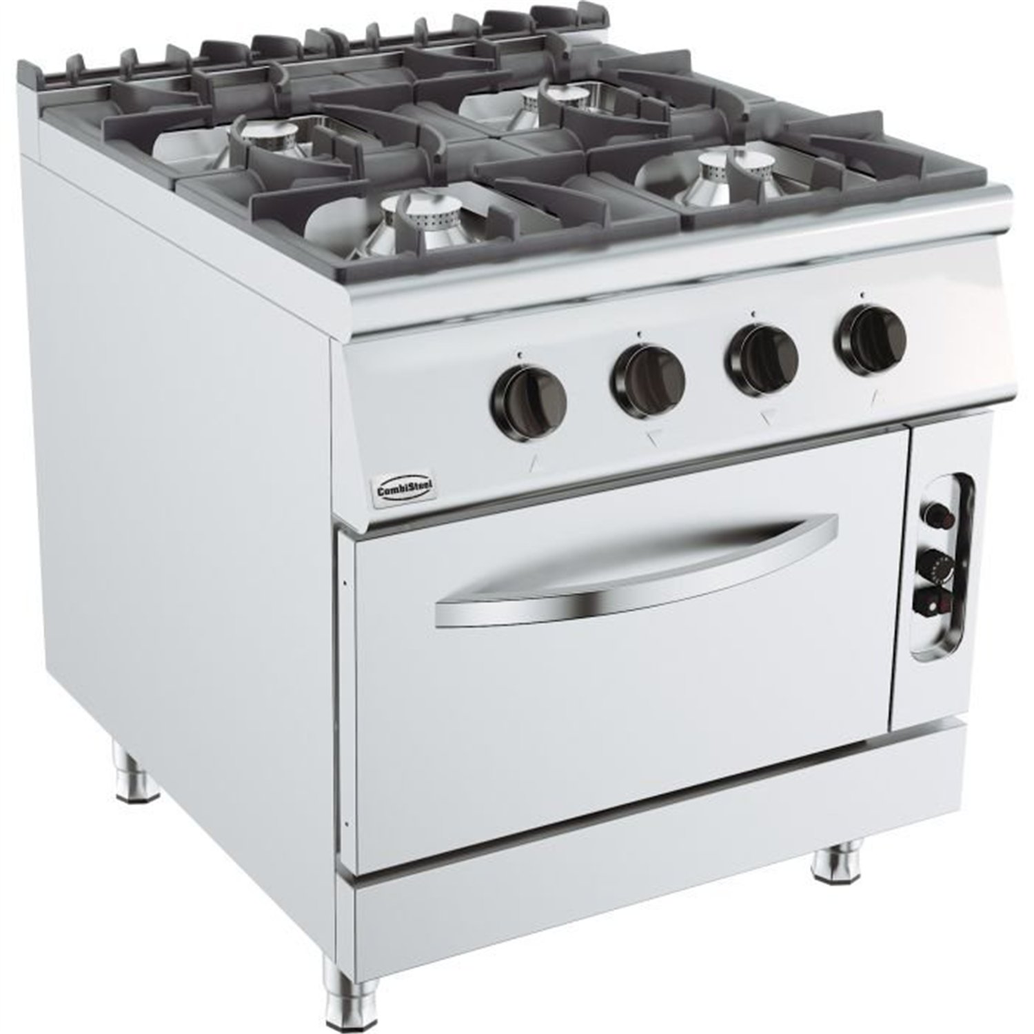 Aragaz cu 4 arzătoare și cuptor pe gaz, BASE 900, Combi Steel