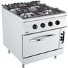 Aragaz cu 4 arzătoare și cuptor pe gaz, BASE 900, Combi Steel