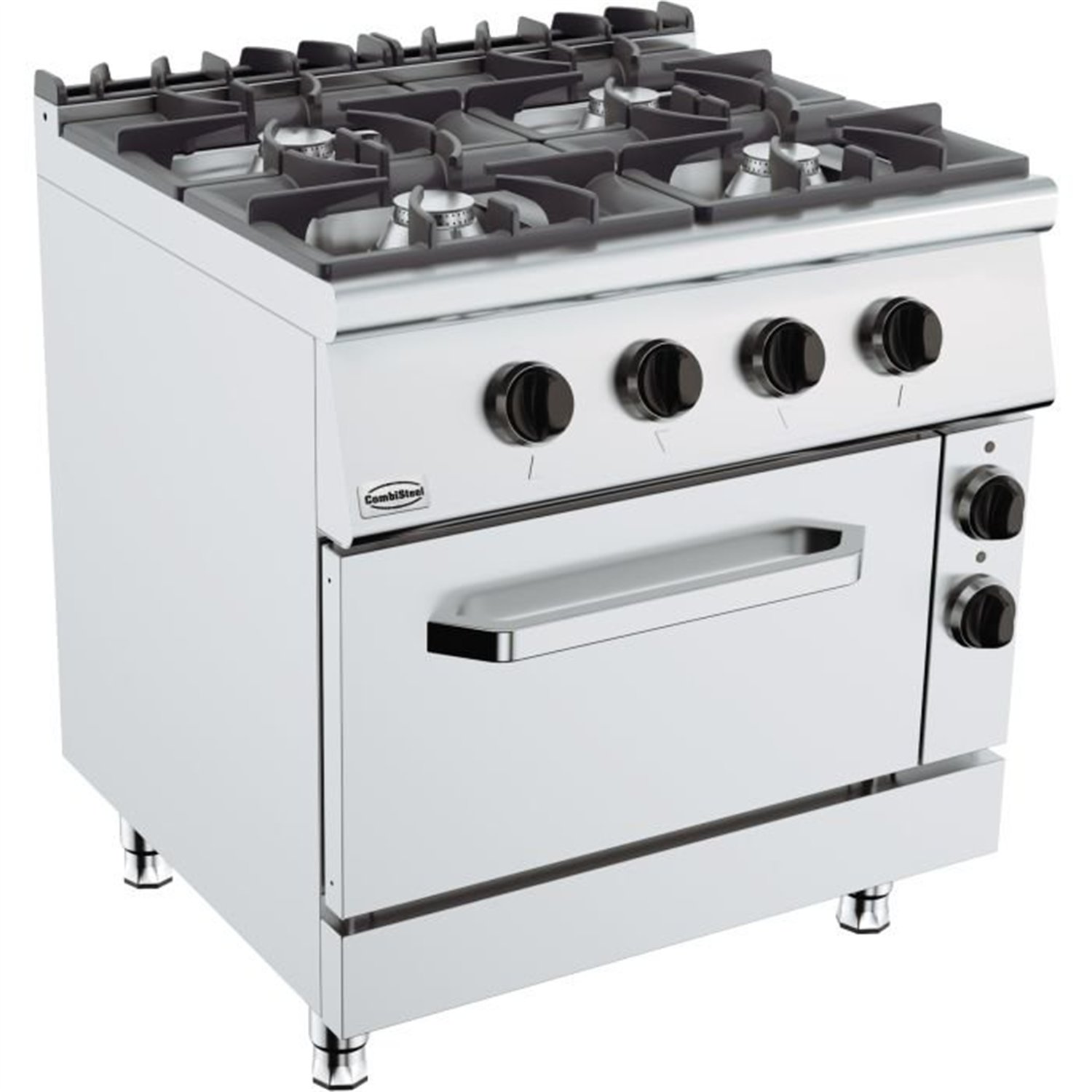 Aragaz cu 4 arzătoare pe gaz și cuptor electric, BASE 900 GAS STOVE 4 BU. WITH ELECTRIC OVEN, Combi Steel
