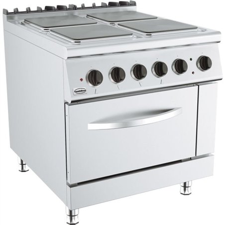 Aragaz electric, 4 plite, cu cuptor electric, BASE 900 ELECTRIC RANGE 4 PL. EL. OVEN, Combi Steel