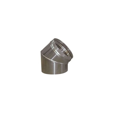 Coloană de aer, cot rotund 45°, Ø 250, Combi Steel