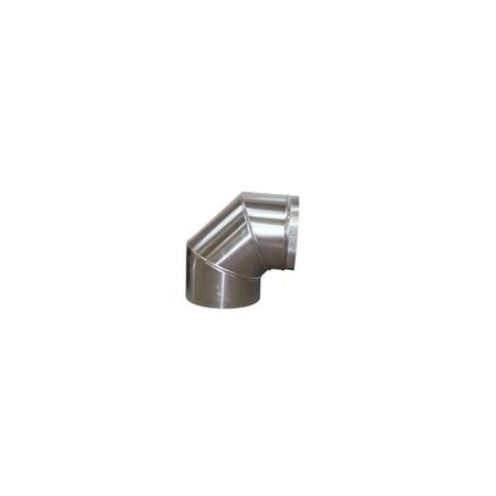 Cot 90° rotund, Ø 200, Combi Steel
