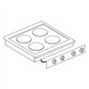 Plită electrică, 4 zone de gătit, EL. RANGE 4 PL., Combi Steel