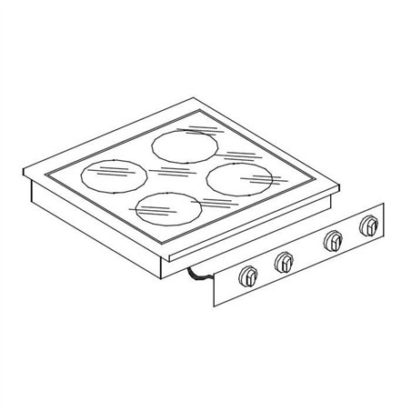Plită ceramică, 4 zone de gătire, CERAMIC RANGE 4 ZONES, Combi Steel
