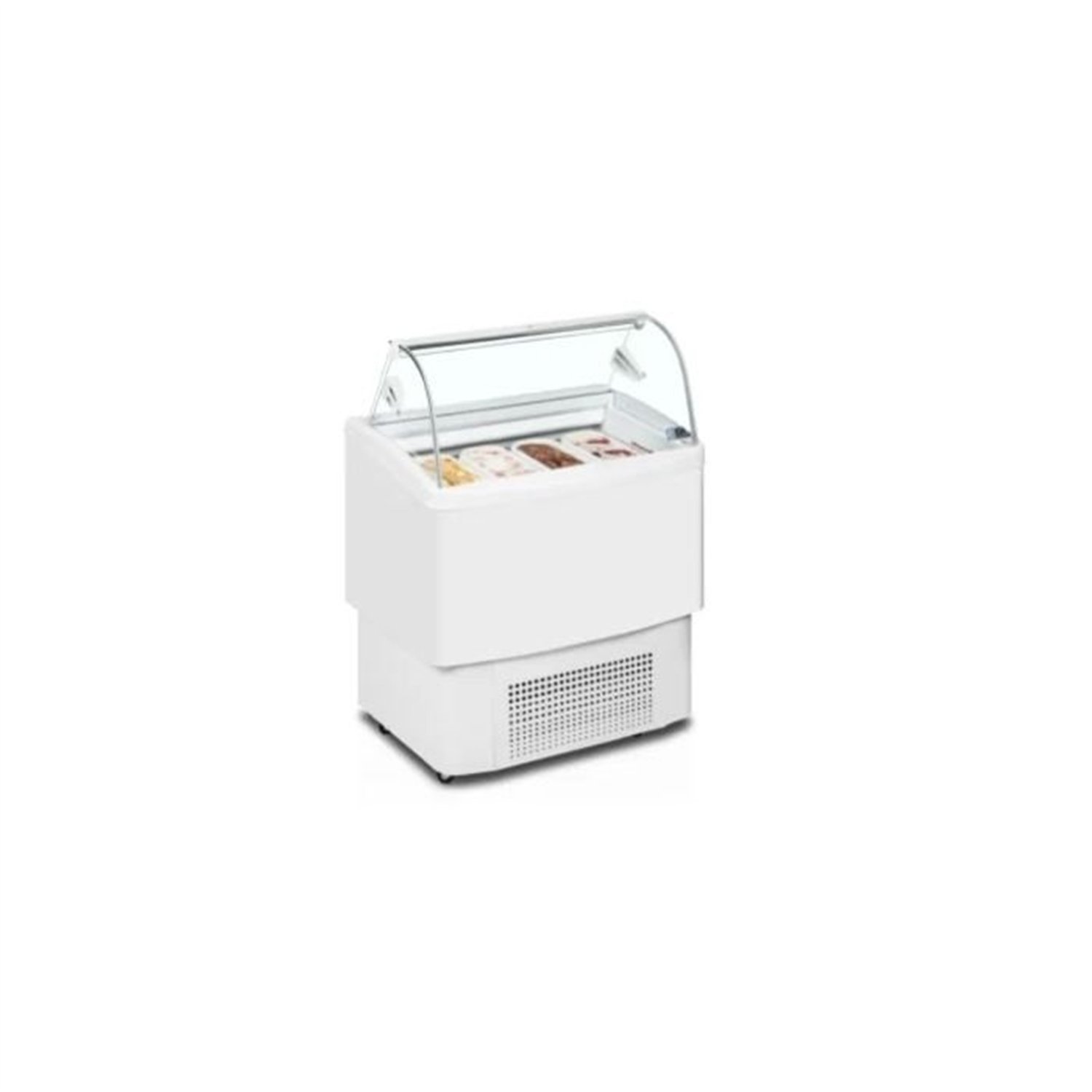 Vitrină frigorifică pentru înghețată, 4 uși, design elegant, ICE CREAM DISPLAY FIJI 4, Combi Steel