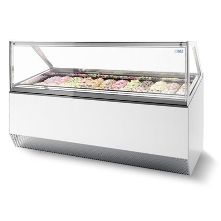 Vitrină frigorifică pentru înghețată, 18 litri, ICE CREAM DISPLAY MILLENIUM 18 *TRANSPORT ON REQUEST*, Combi Steel