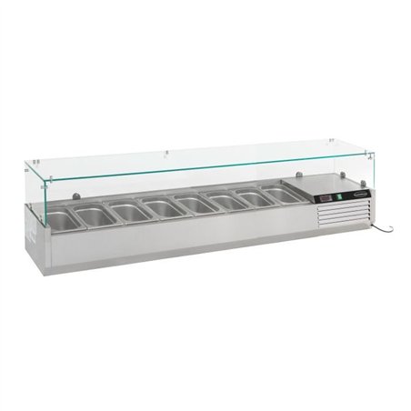 Blat frigorific, 8 compartimente GN 1/3, REFRIGERATED COUNTER TOP 1/3 GN x 8, Combi Steel