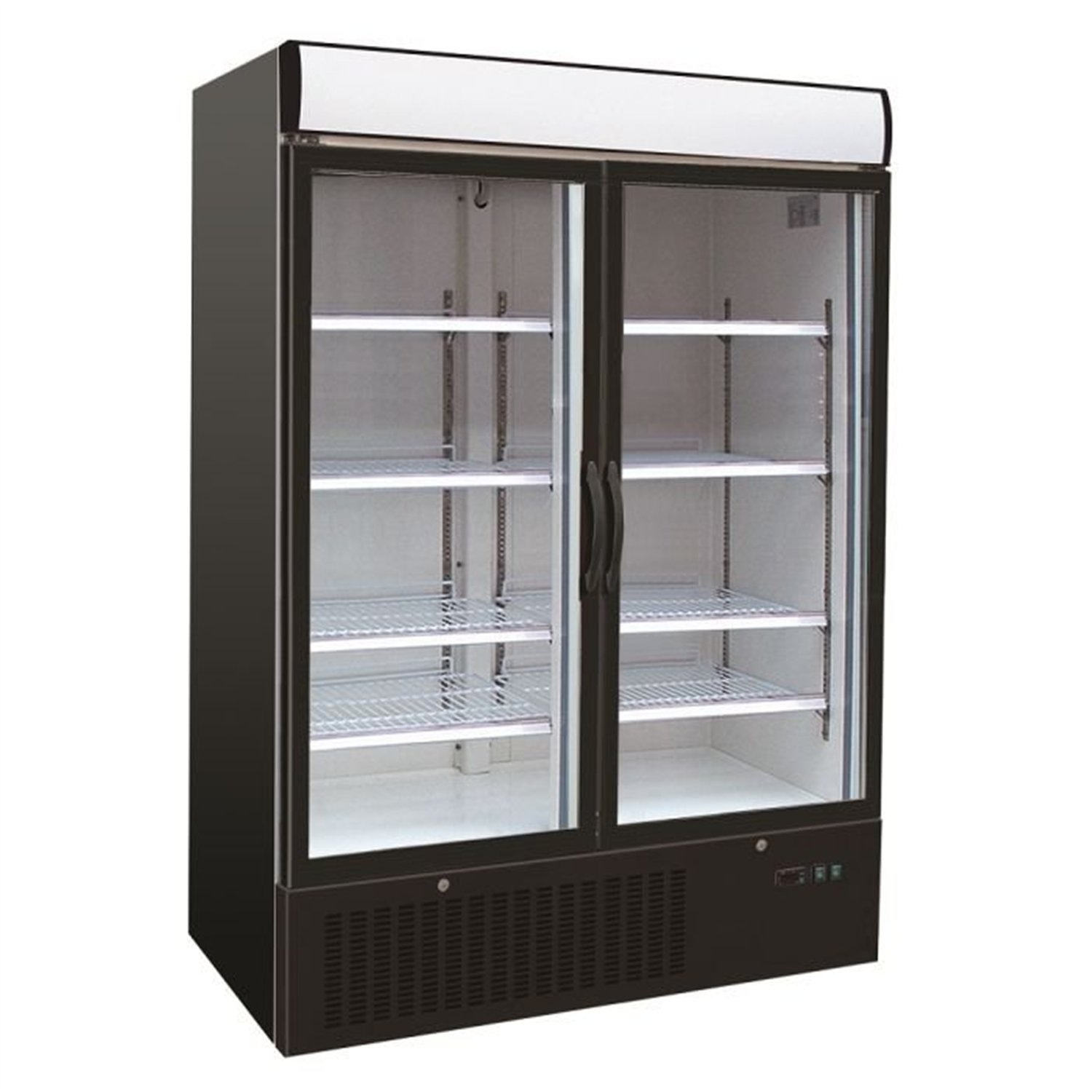 Vitrină frigorifică cu 2 uși din sticlă, Combi Steel