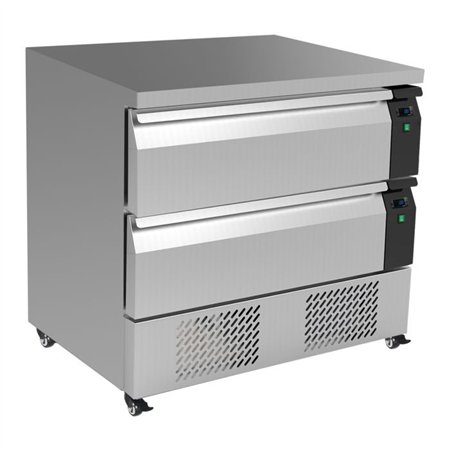 Masă refrigerată/congelată, 2 sertare, 4x 1/1GN, REFRIGERATED/FREEZER COUNTER SWITCHABLE 2 DRAWERS 4X 1/1GN, Combi Steel