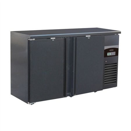Răcitor băuturi, 2 uși, design elegant, BARCOOLER BLACK 2 DOORS, Combi Steel