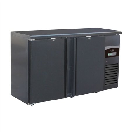 Răcitor băuturi, 2 uși, design elegant, BARCOOLER BLACK 2 DOORS, Combi Steel