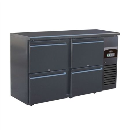 Răcitor băuturi, 4 sertare, BARCOOLER BLACK 4 DRAWERS, Combi Steel