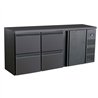 Răcitor băuturi, 1 ușă, 4 sertare, BARCOOLER BLACK 1 DOOR AND 4 DRAWERS, Combi Steel