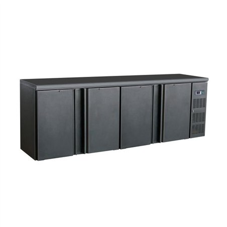 Răcitor băuturi, 4 uși, design elegant, BARCOOLER BLACK 4 DOORS, Combi Steel