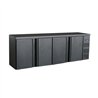 Răcitor băuturi, 4 uși, design elegant, BARCOOLER BLACK 4 DOORS, Combi Steel