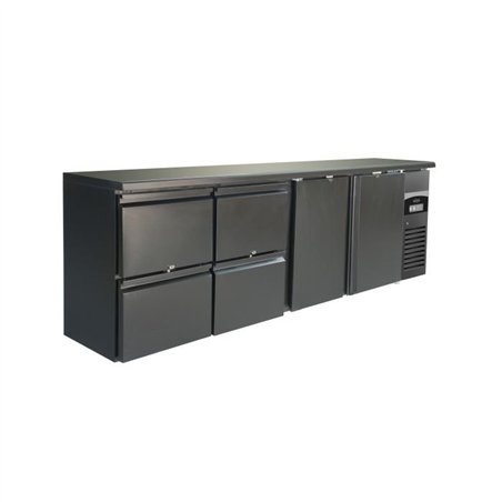 Răcitor băuturi, 2 uși și 2 sertare, BARCOOLER BLACK 2 DOORS AND 2 DRAWERS, Combi Steel