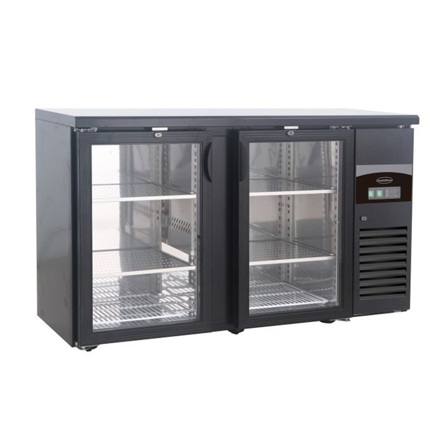 Răcitor backbar, 2 uși din sticlă, negru, BACKBAR COOLER BLACK 2 GLASS DOORS, Combi Steel