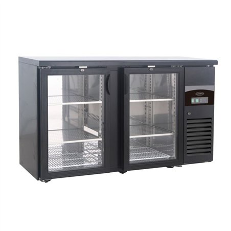 Răcitor backbar, 2 uși din sticlă, negru, BACKBAR COOLER BLACK 2 GLASS DOORS, Combi Steel