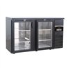 Răcitor backbar, 2 uși din sticlă, negru, BACKBAR COOLER BLACK 2 GLASS DOORS, Combi Steel