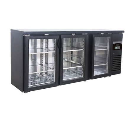 Răcitor backbar, 3 uși din sticlă, BLACK, Combi Steel