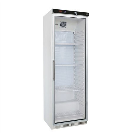 Refrigerator cu ușă din sticlă, 1 compartiment, Combi Steel
