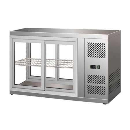 Vitrină frigorifică pentru deserturi, 4 niveluri, iluminare LED, DESSERT SHOW DISPLAY, Combi Steel