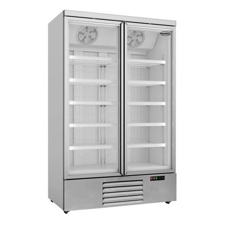 Congelator cu uși din sticlă, 2 uși, JDE-1000F, Combi Steel