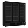 Vitrină frigorifică frigorifică, 3 uși din sticlă, negru, JDE-1530R BL, Combi Steel
