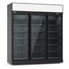 Vitrină frigorifică frigorifică, 3 uși din sticlă, negru, INS-1530R BL, Combi Steel