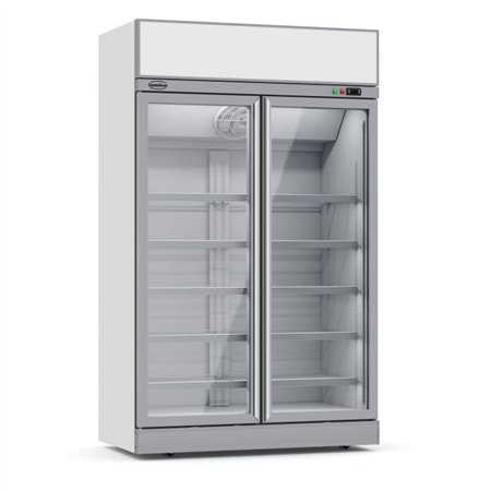 Congelator cu uși din sticlă, 2 uși, INS-1000F, Combi Steel