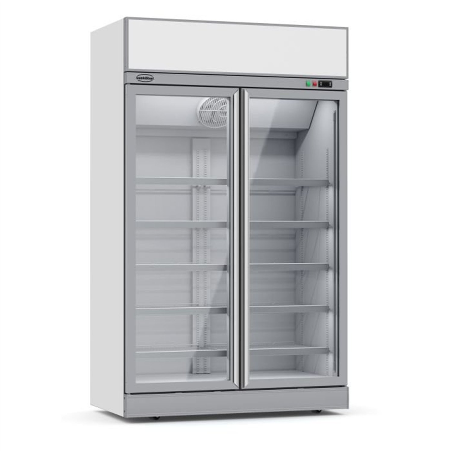 Congelator cu uși din sticlă, 2 uși, INS-1000F, Combi Steel