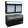 Congelator montat pe perete, 2 uși din sticlă, negru, Combi Steel
