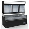 Congelator montat pe perete, 3 uși din sticlă, negru, WALL MOUNTED FREEZER UNIT BLACK 3 GLASS DOORS, Combi Steel