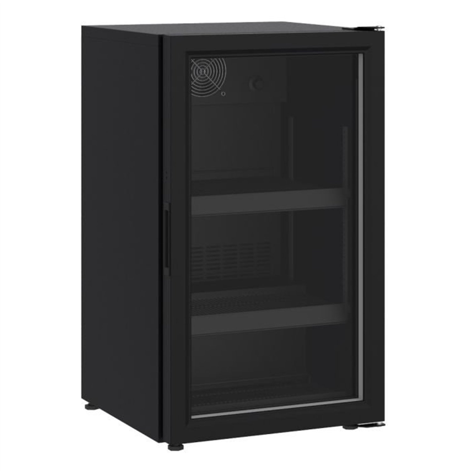 Răcitor countertop cu ușă din sticlă, 136L, negru, Combi Steel