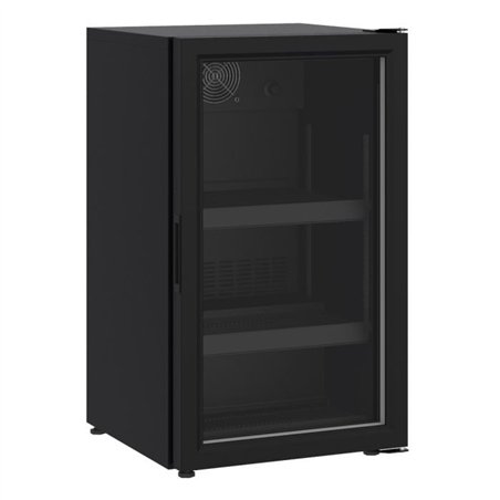Răcitor countertop cu ușă din sticlă, 136L, negru, Combi Steel