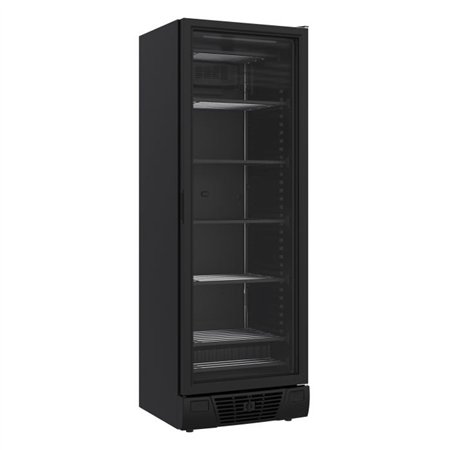Congelator cu ușă din sticlă, 382L, negru, FREEZER 1 GLASS DOOR BLACK 382L, Combi Steel