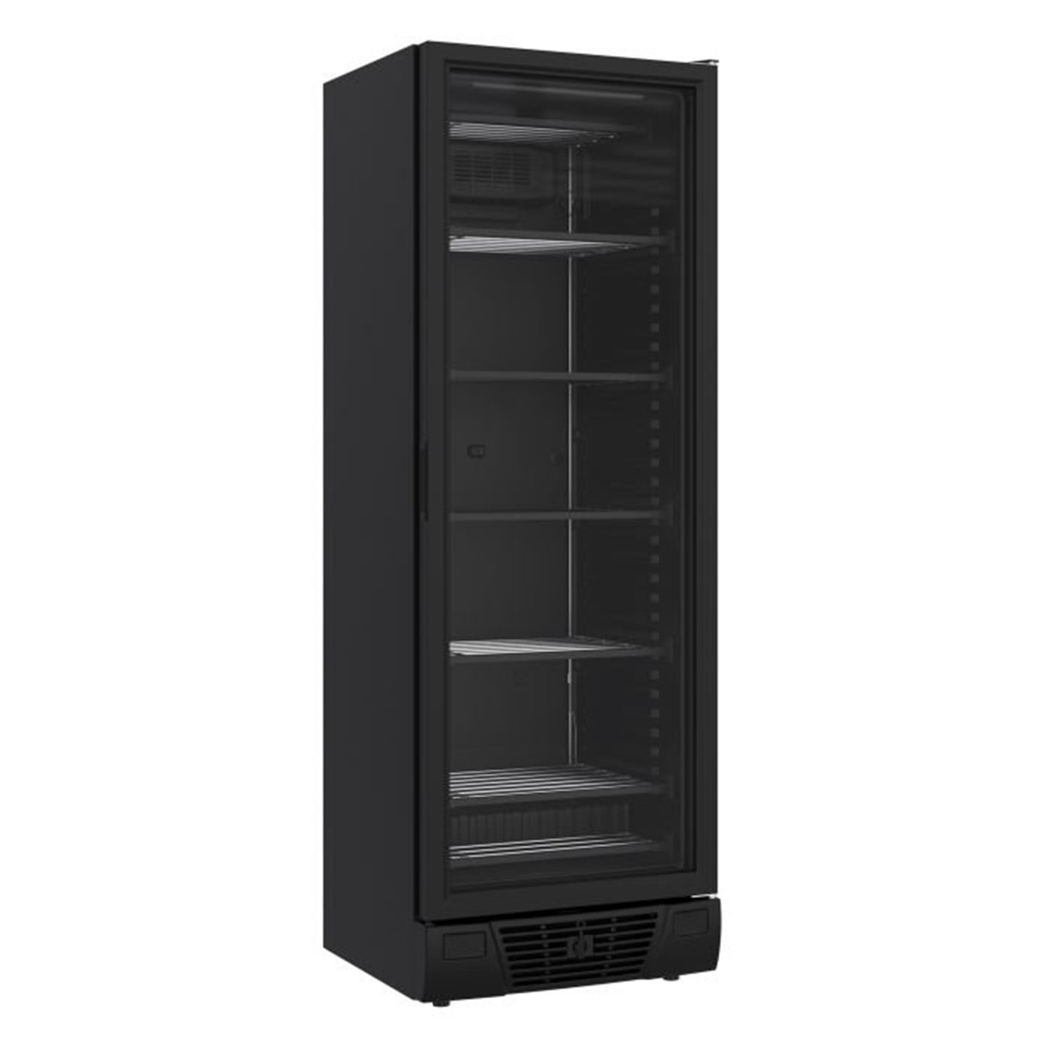 Congelator cu ușă din sticlă, 382L, negru, FREEZER 1 GLASS DOOR BLACK 382L, Combi Steel