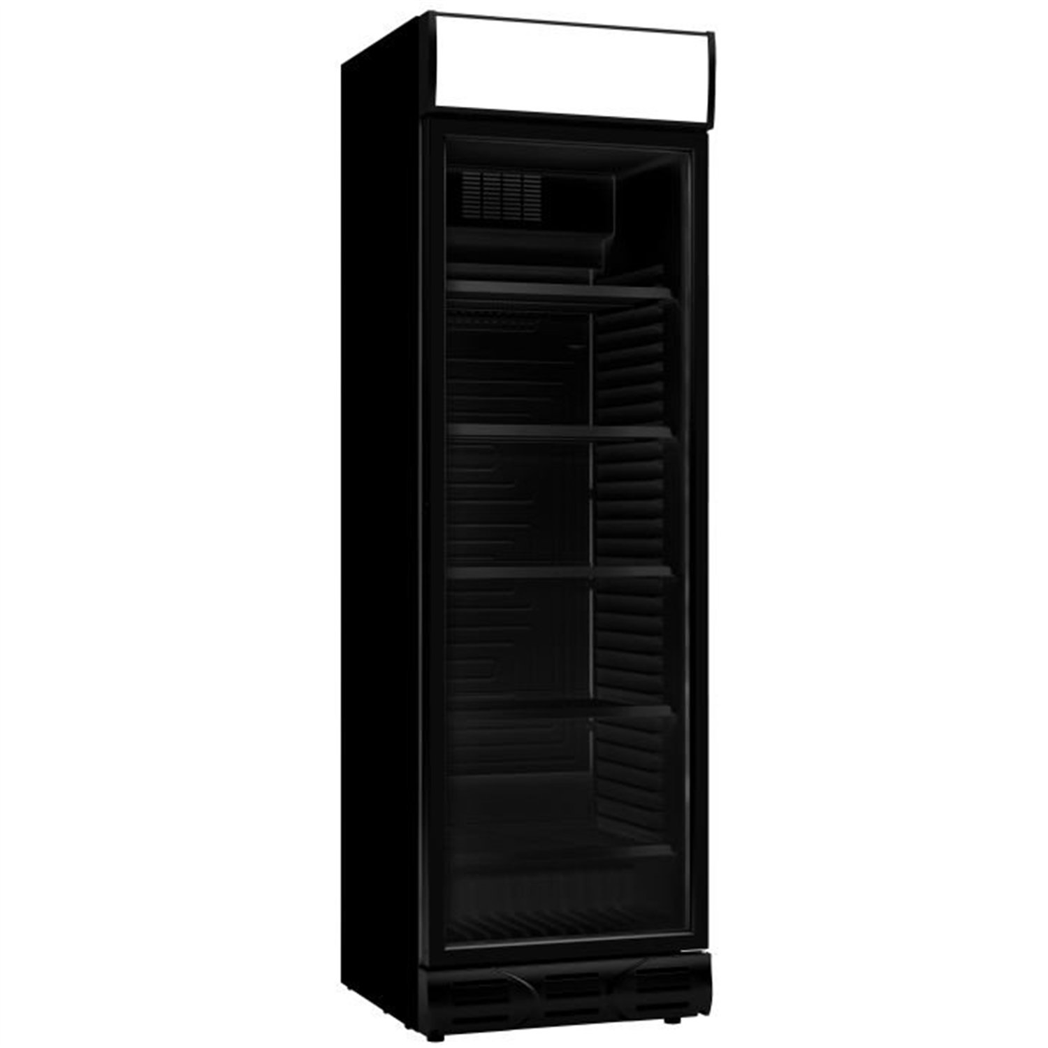 Vitrină frigorifică cu ușă din sticlă, 1 ușă, negru, Combi Steel