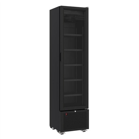 Refrigerator cu ușă din sticlă, 221L, Combi Steel